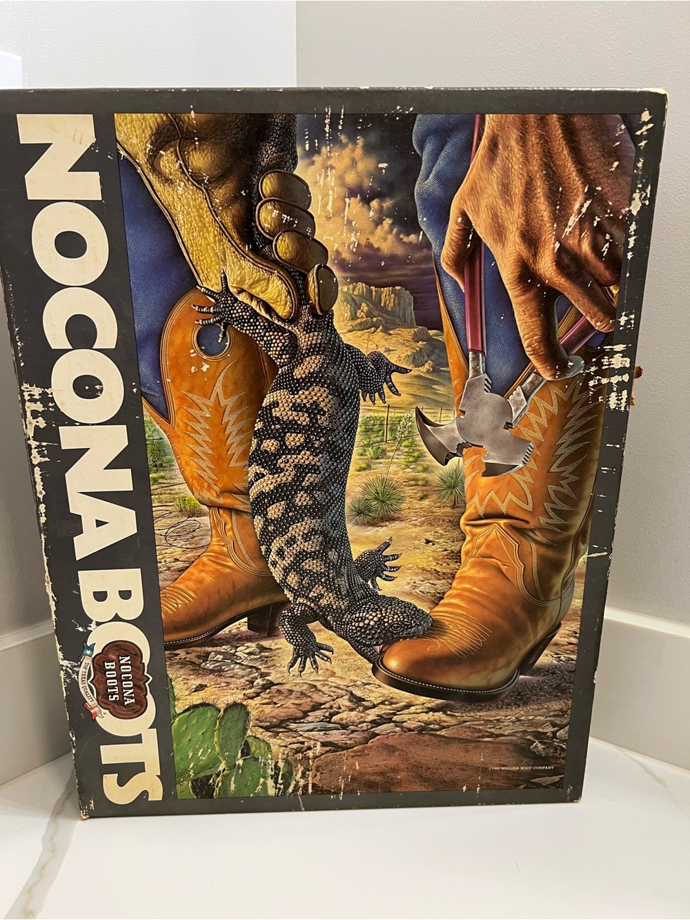 Nocona Black and Gold Exotic Python Western Boots - Picture 10 of 10